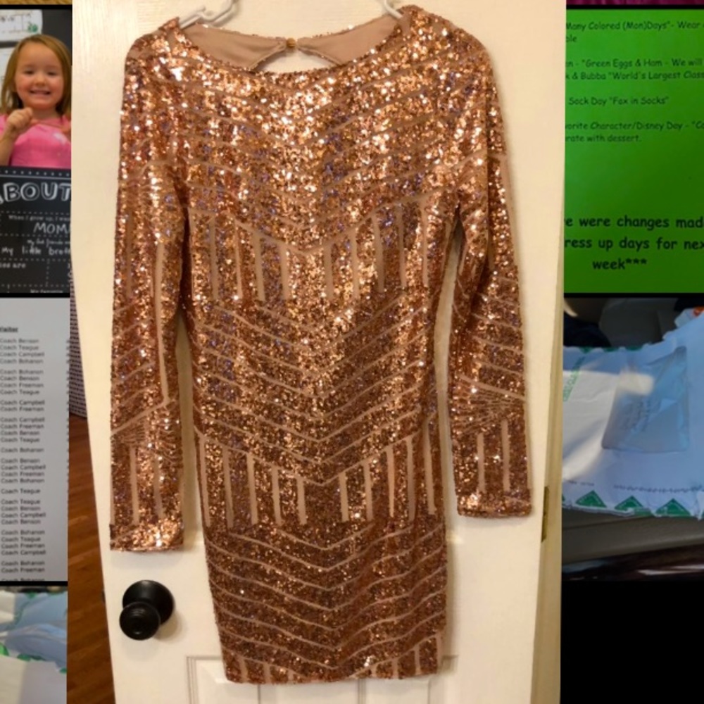 Rose gold dress size 4